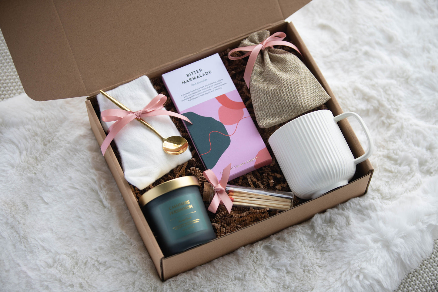 Best Gift for Women Cozy Coffee Lover Gift For her Fall Gift Box with Blanket & Socks | Care Package for Her Comfort Birthday Care Package