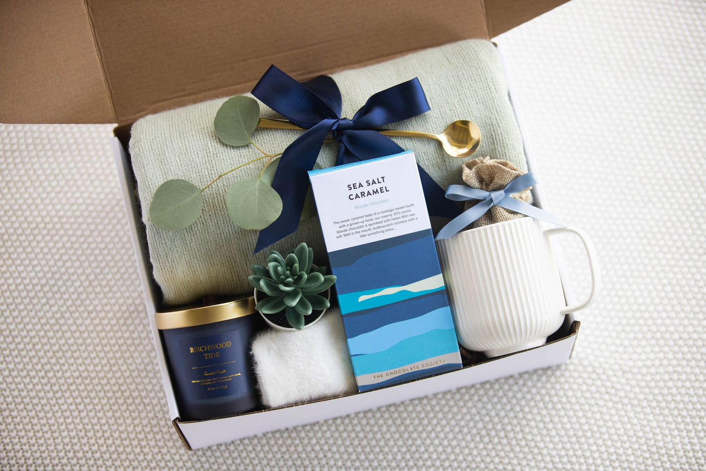 Best Gift for Women Cozy Coffee Lover Gift For her Fall Gift Box with Blanket & Socks | Care Package for Her Comfort Birthday Care Package