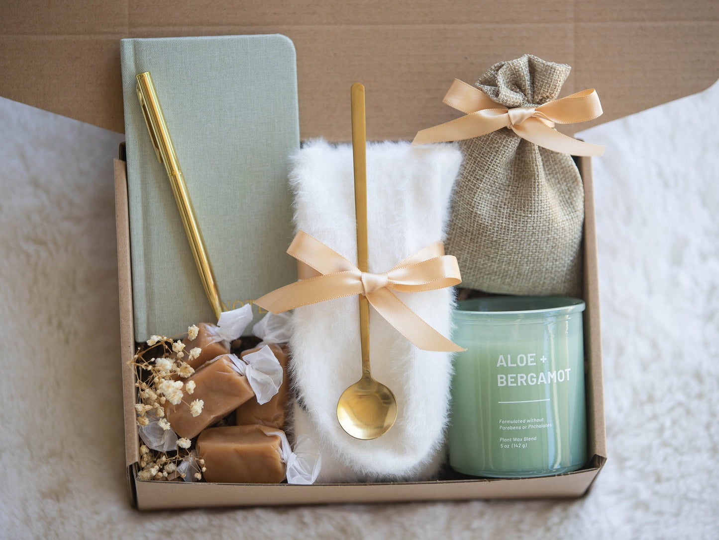 Hygge gift with blanket Cozy Fall Gift Comforting Gift Package Sympathy Gift Basket Thinking of you gift Sending Hugs Gift for Mom