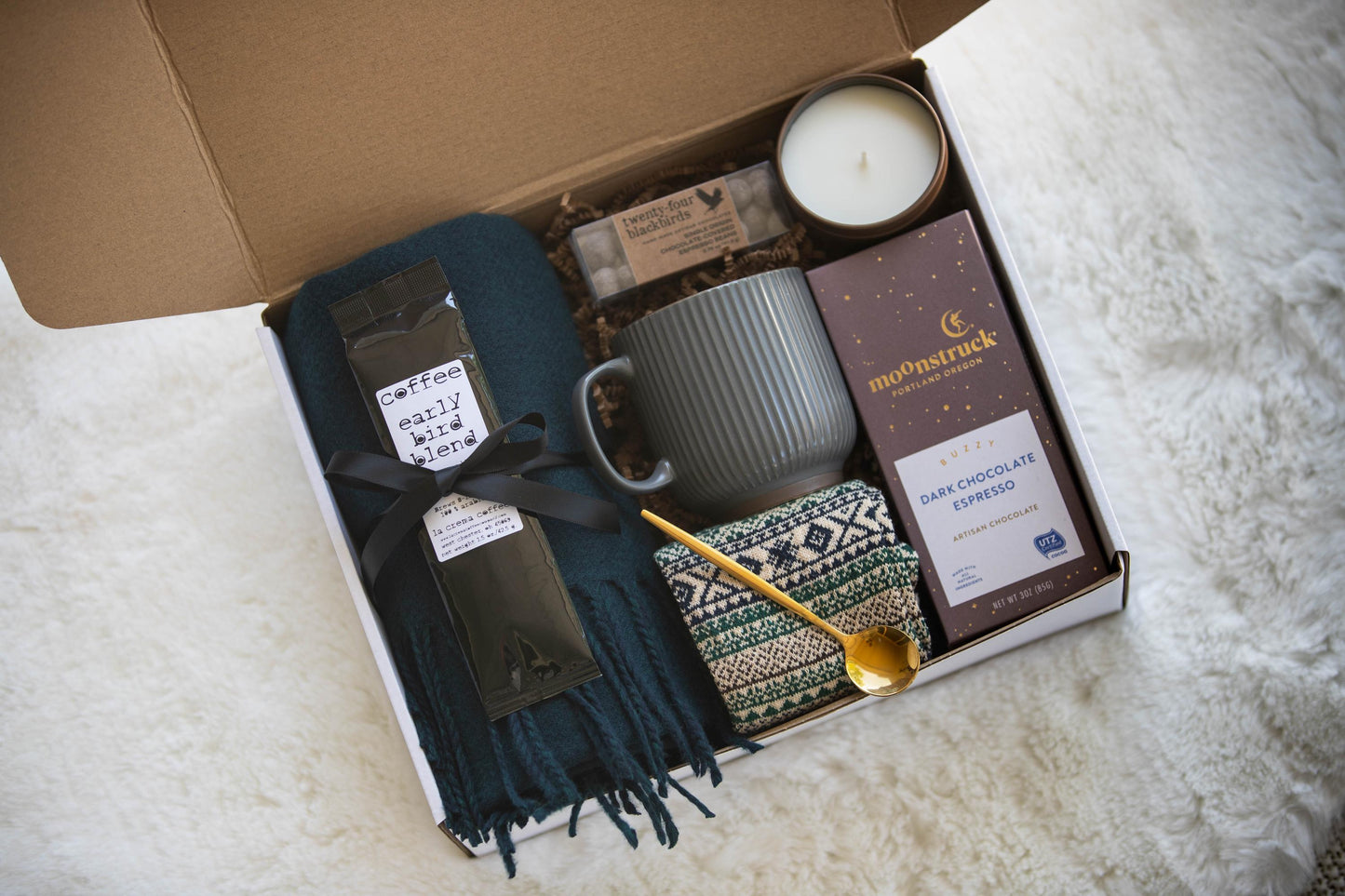 Hygge gift with blanket Cozy Fall Gift Comforting Gift Package Sympathy Gift Basket Thinking of you gift Sending Hugs Gift for Mom