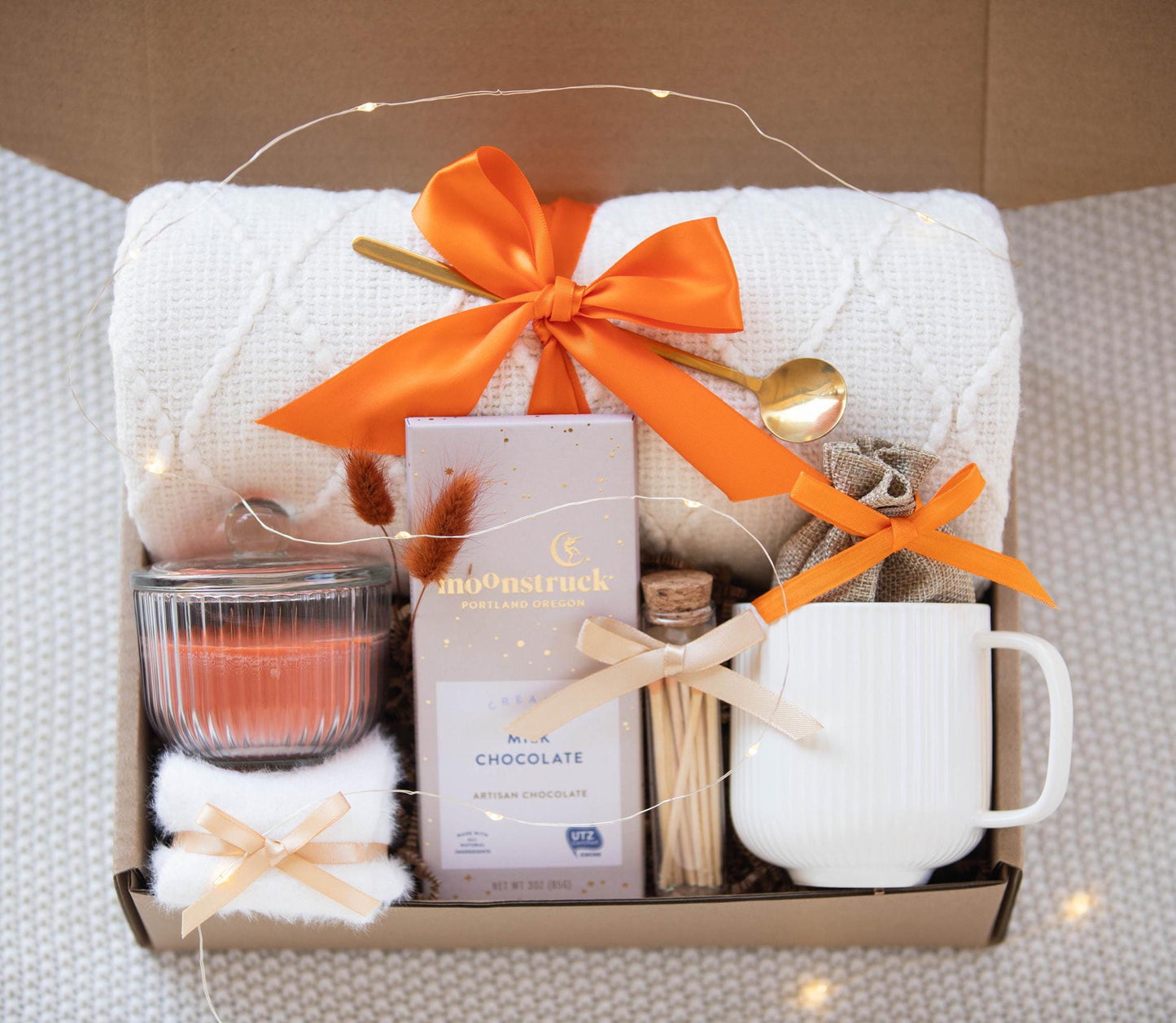 Fall Gift Box Cozy Gift Hygge Pumpkin Gift Box Sunshine Care Package Sunshine Box, Thinking of You, Sending Hugs Cozy Gift Box