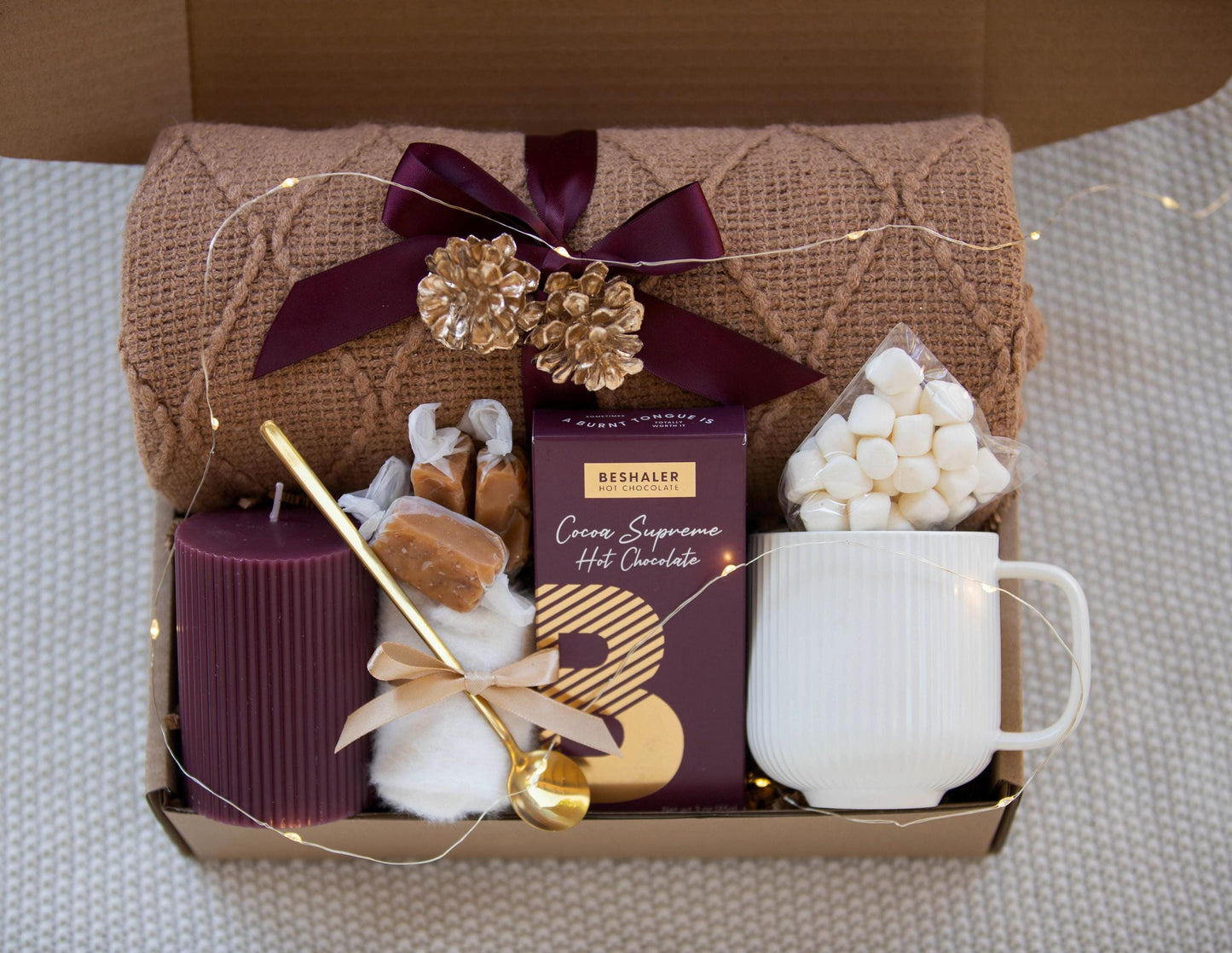 Cozy Gift Basket Hygge Gift Box Care Package For Her Sending a hug Thinking of you Hygge Gift Box Gift Box for Women