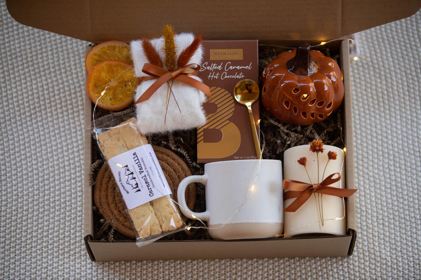 Fall Gift Basket Autumn Self Care Package Cozy Pumpkin Spice Seasonal Fall Treats Fall Host Gifts Fall Spa Box Cozy Fall Candle Gift Box