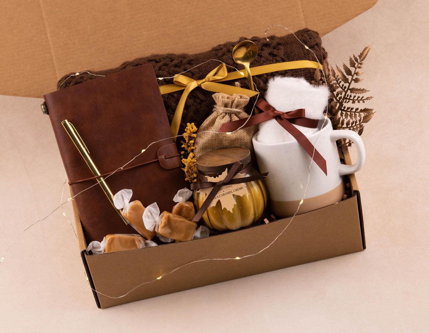 Fall Gift Basket Autumn Self Care Package Cozy Pumpkin Spice Seasonal Fall Treats Fall Host Gifts Fall Spa Box Cozy Fall Candle Gift Box