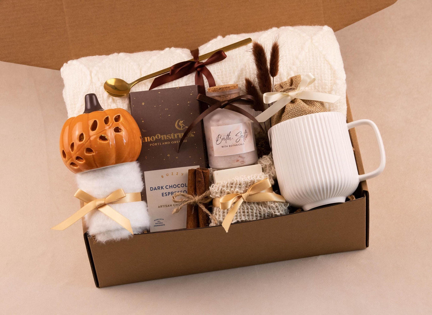 Self Care Package Gift For her Fall Gift Basket for Women Gift Box Fall Spa Care Package for Women Sending Hugs Relaxation Gift box
