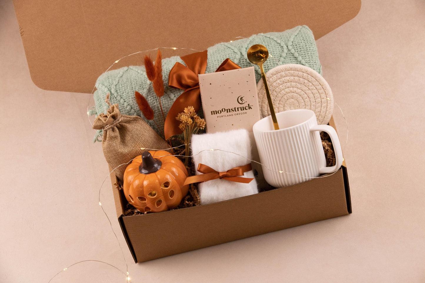 Gift Baskets for Women Birthday Gift For her Cozy Pumpkin Gift Box for Women Self Care Package for her Blanket Gift Box Cozy Fall Gifts