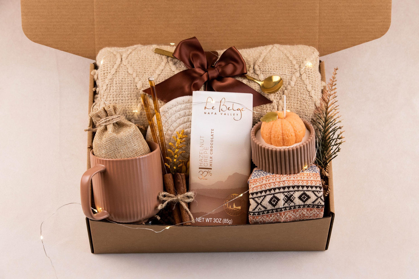 Self Care Package Gift For her Fall Gift Basket for Women Gift Box Fall Spa Care Package for Women Sending Hugs Relaxation Gift box