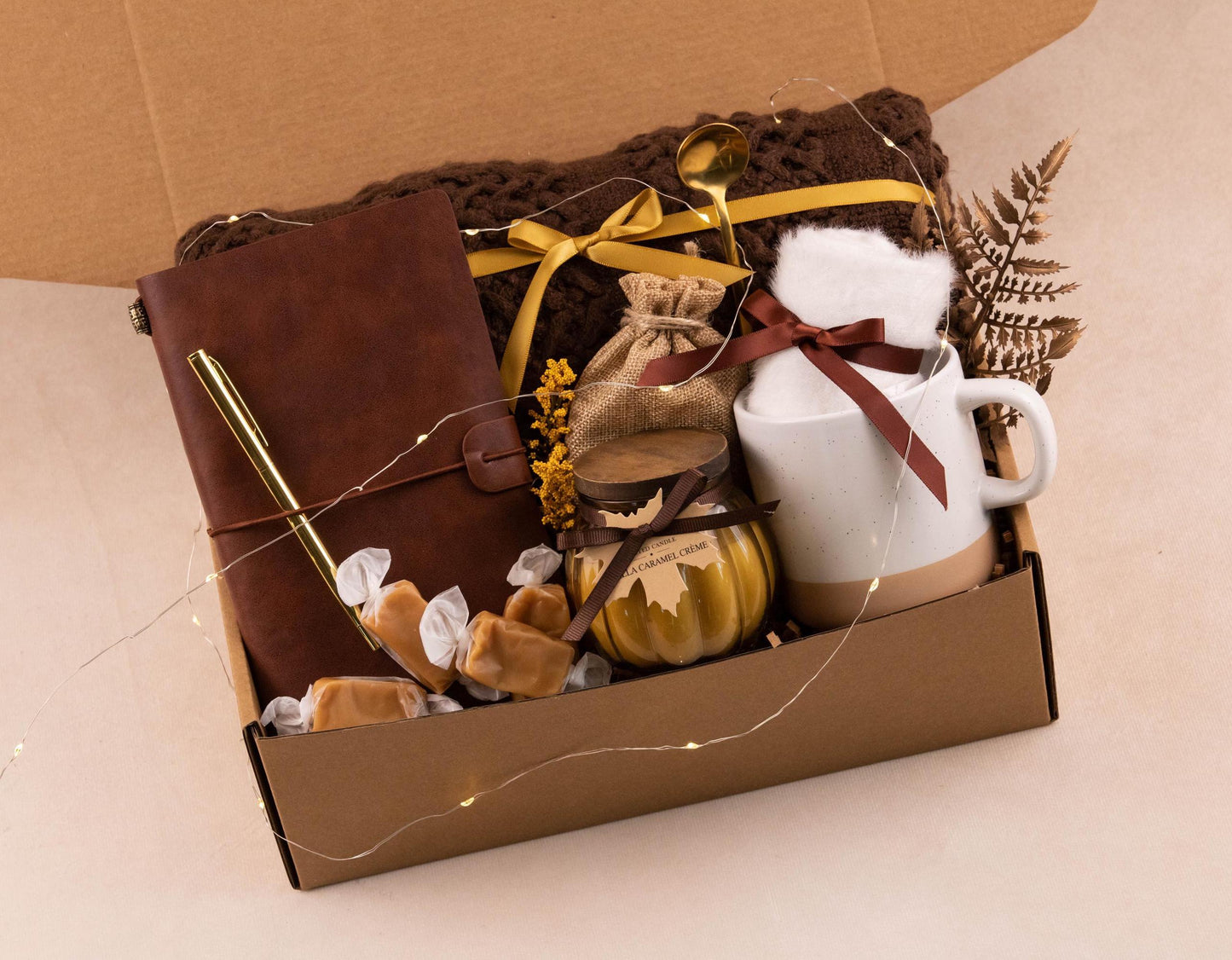 Self Care Package Gift For her Fall Gift Basket for Women Gift Box Fall Spa Care Package for Women Sending Hugs Relaxation Gift box