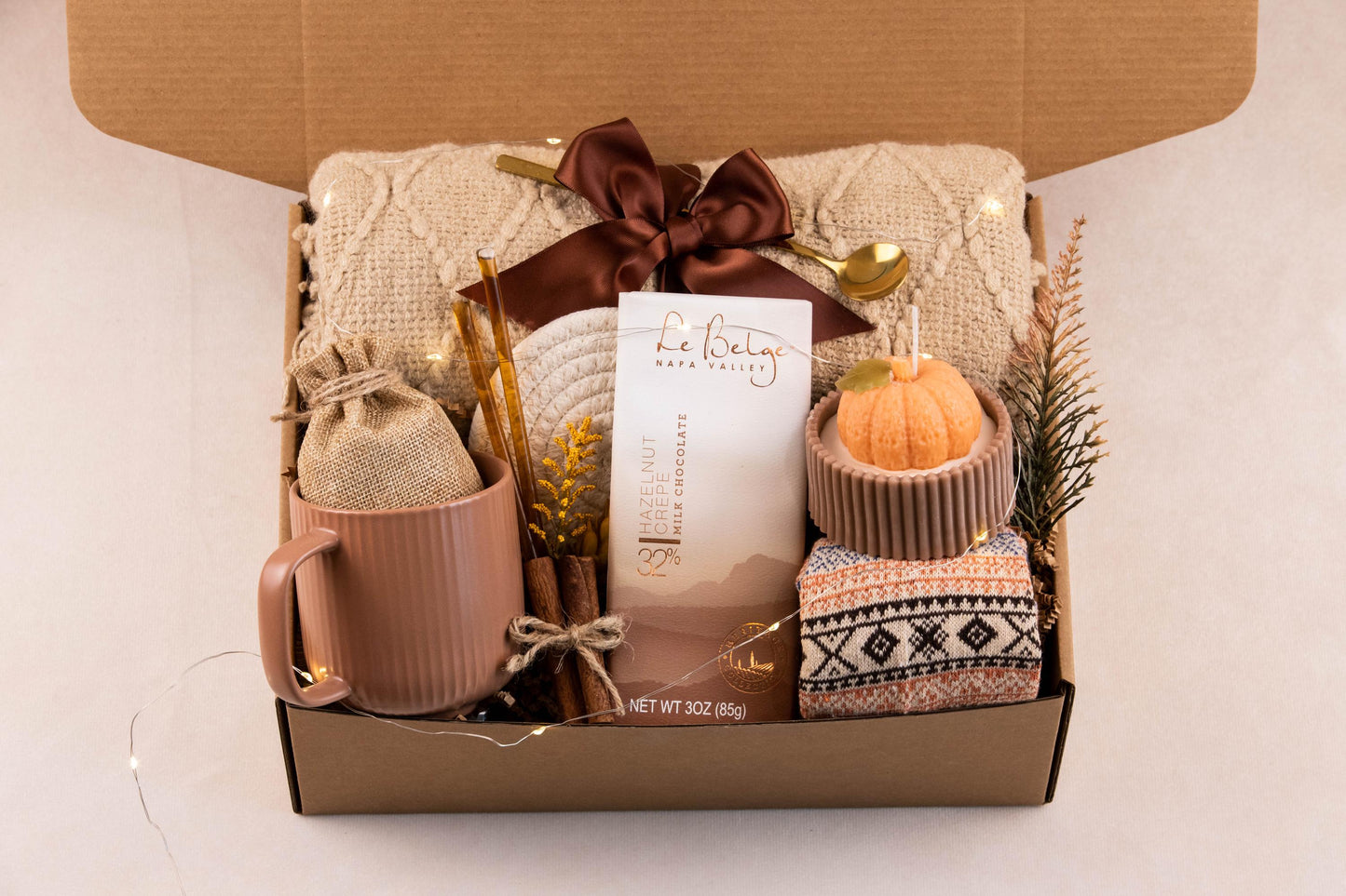 Gift Baskets for Women Birthday Gift For her Cozy Pumpkin Gift Box for Women Self Care Package for her Blanket Gift Box Cozy Fall Gifts