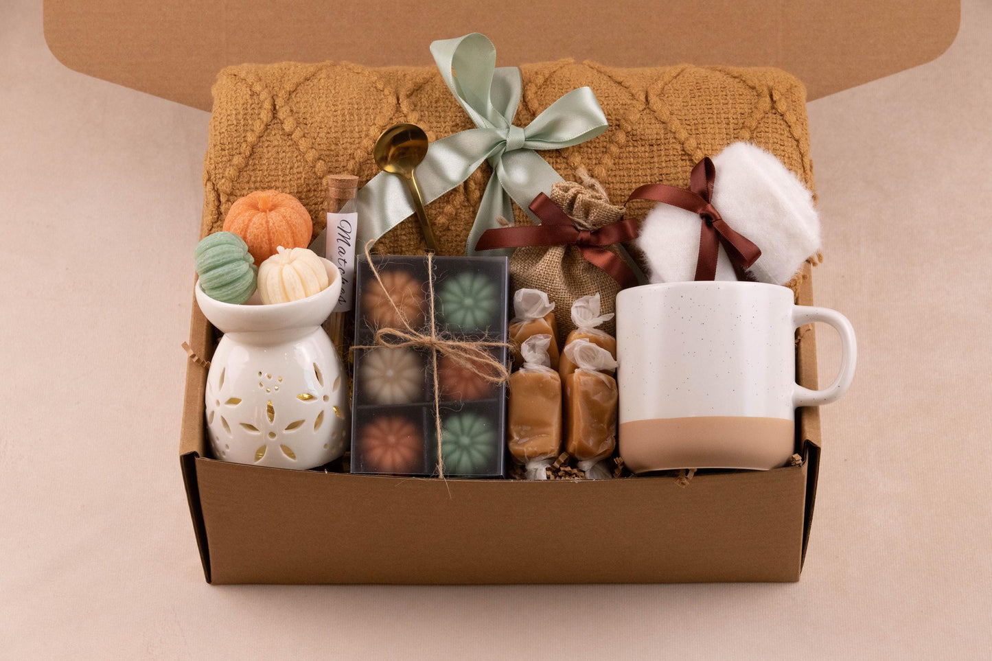 Self Care Package Gift For her Fall Gift Basket for Women Gift Box Fall Spa Care Package for Women Sending Hugs Relaxation Gift box