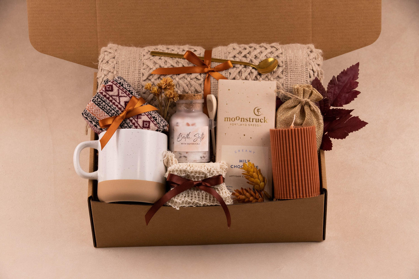 Fall Gift Box for Her Care Package for Women Gift Basket for Women Gift Box for Friend Thinking of you Gift Cozy Self Care Package