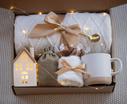 Cozy Gift Basket Hygge Gift Box Care Package For Her Sending a hug Thinking of you  Hygge Gift Box Gift Box for Women