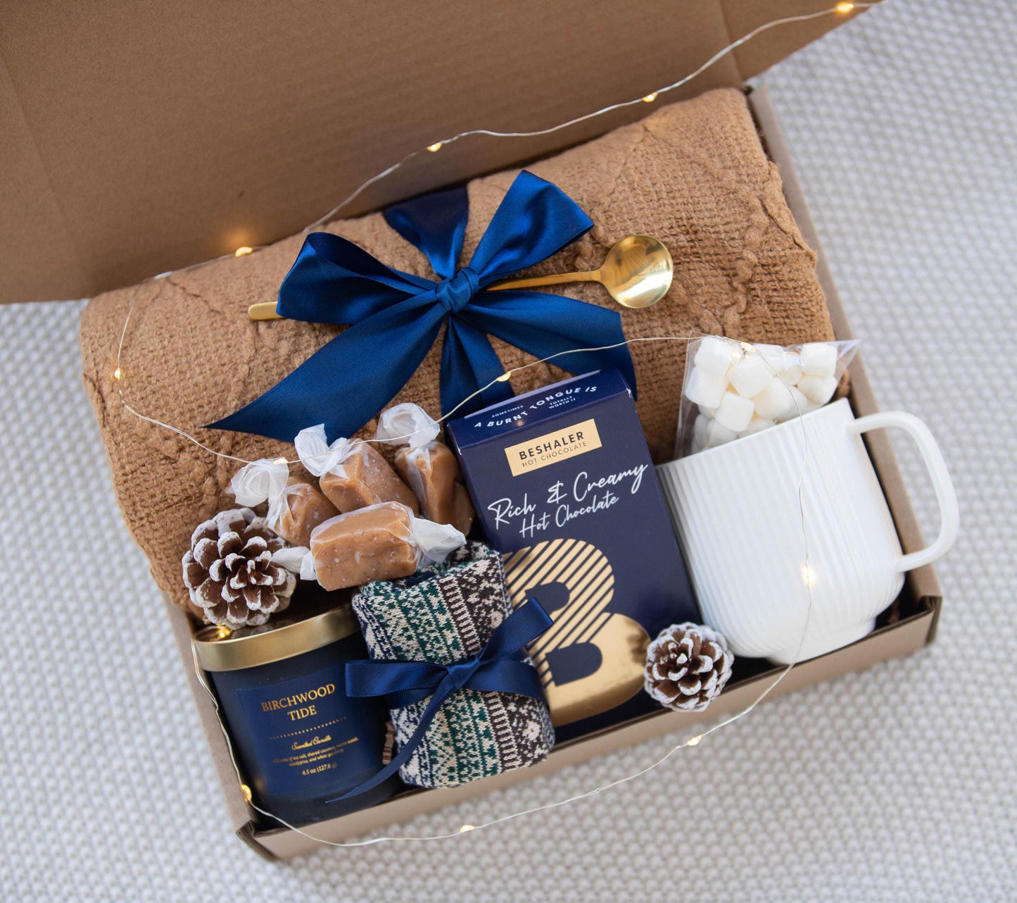 Cozy Gift Basket Hygge Gift Box Care Package For Her Sending a hug Thinking of you  Hygge Gift Box Gift Box for Women