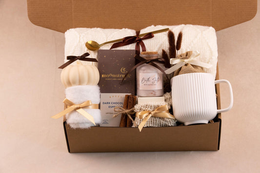 Gift Baskets for Women Birthday Gift For her Cozy Pumpkin Gift Box for Women Self Care Package for her Blanket Gift Box Cozy Fall Gifts