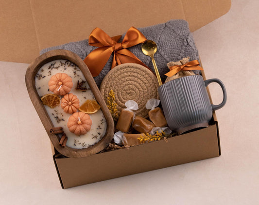 Fall Gift Box for Her Care Package for Women Gift Basket for Women Gift Box for Friend Thinking of you Gift Cozy Self Care Package
